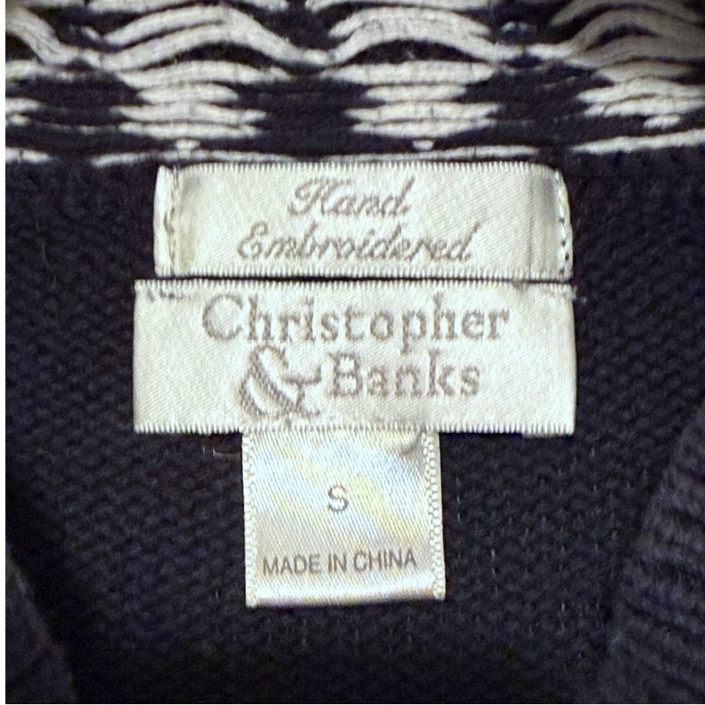 Christopher & Banks Small Reindeer Ugly Christmas Sweater 2008 Embroidered - Picture 4 of 8